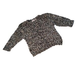 Vintage Razz-m'-Tazz Black White Textured Knit Sweater Women's‎ Large Acrylic